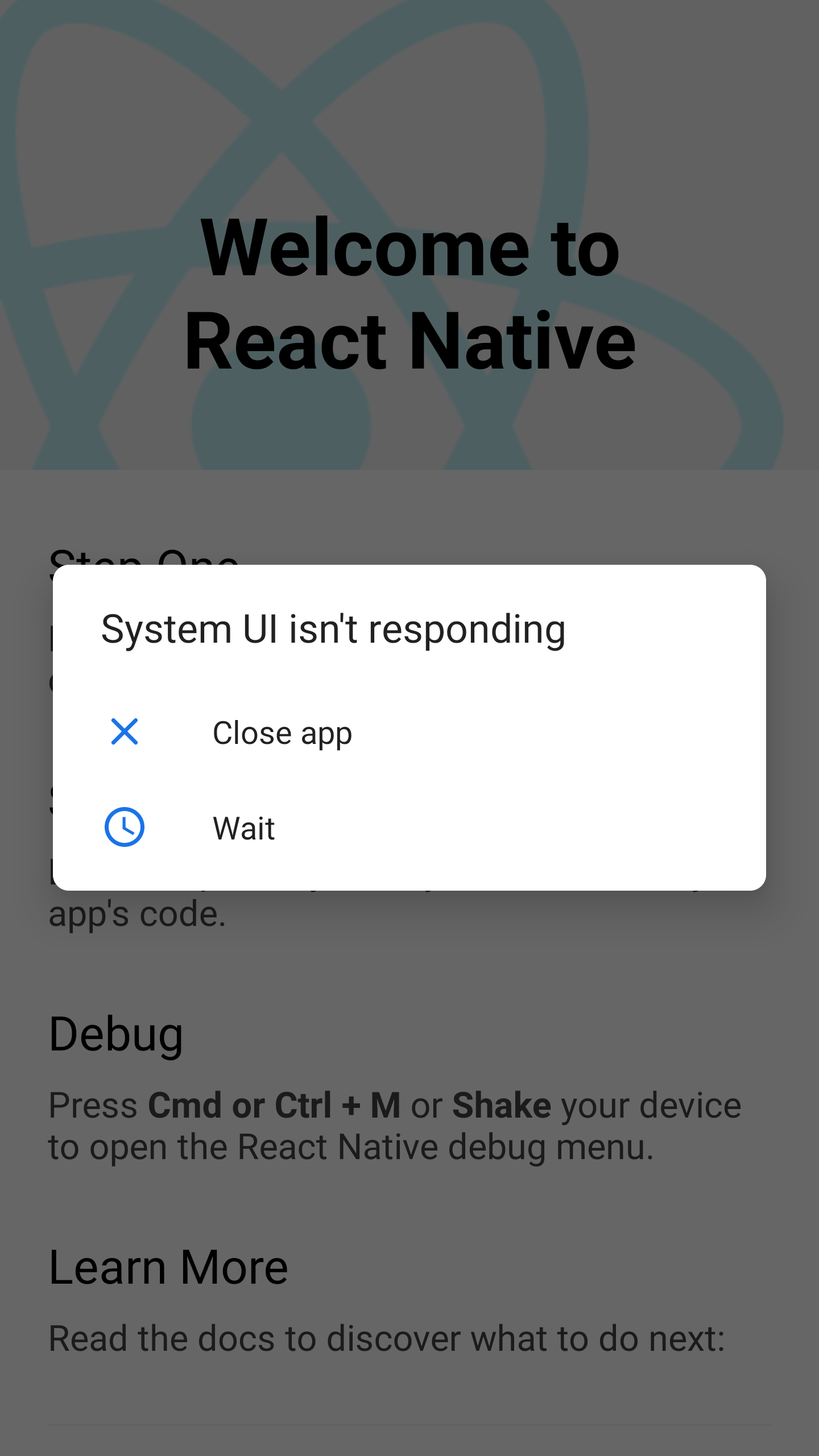android emulator react native on mac